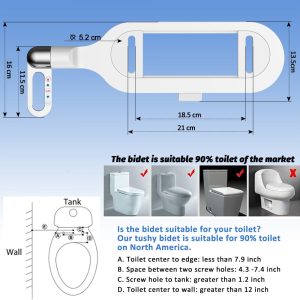 Ultra-Slim Adjustable Water Manual Bidet