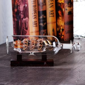 Vintage In A Bottle Glass Boat Home Decor