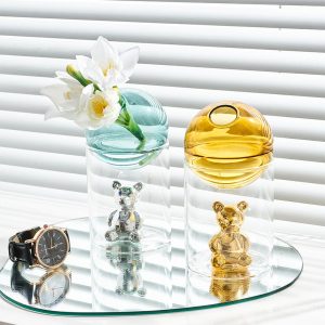 Transparent Double Glass Terrarium Art Vase