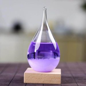 Storm Glass Forecast With Wood Base For Home Decoration