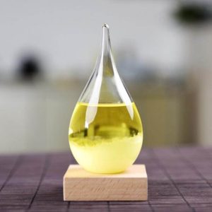 Storm Glass Forecast With Wood Base For Home Decoration