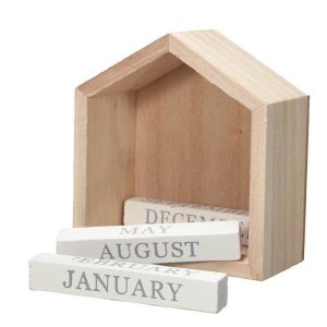 Wood Block Calendar Home Decoration