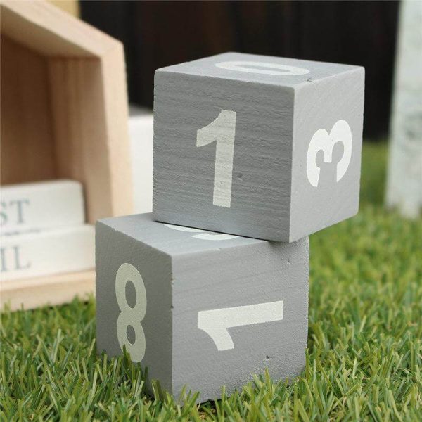 Wood Block Calendar Home Decoration