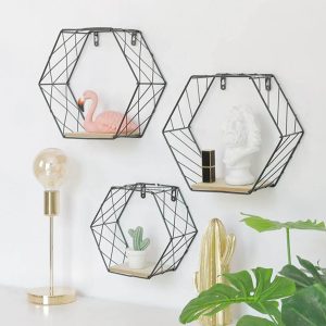 Iron Grid Wall Shelf