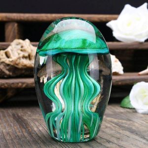 Jellyfish Hand Blown Glass Art Collectible