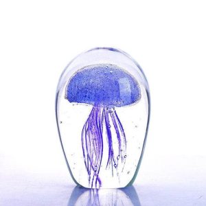 Jellyfish Hand Blown Glass Art Collectible