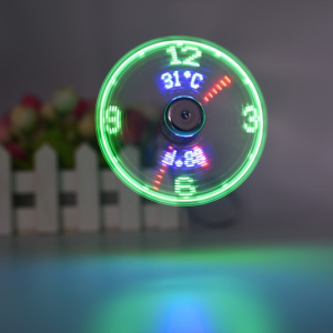 Usb Fan Time And Temperature Display Clock