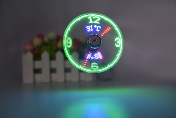 Usb Fan Time And Temperature Display Clock