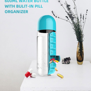 Water Bottle Daily Pill Organizer