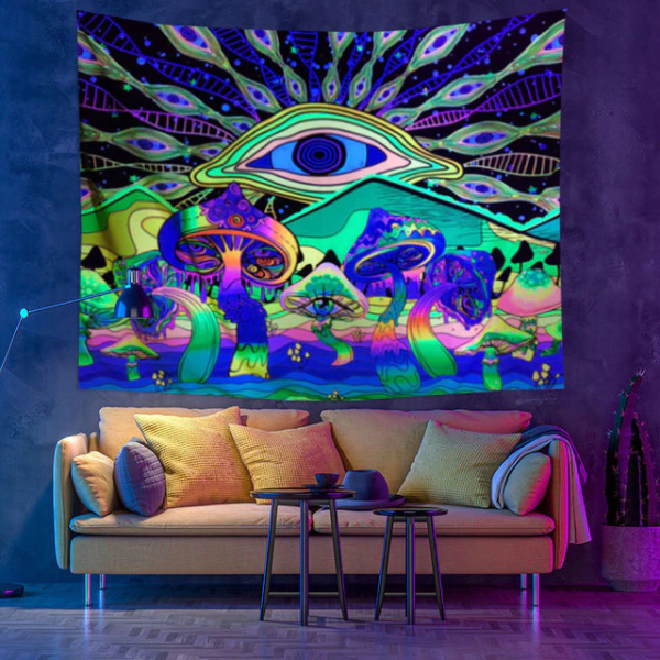 Colorful Glowing Luminous Tapestry