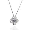 S925 Sterling Silver Pendant With Clover Diamond Necklace