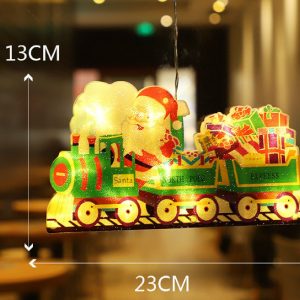 Santa Claus Led Suction Cup Window Hanging Lights Christmas Decorative Atmosphere