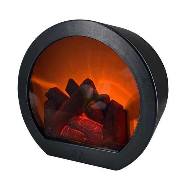 Simulation Fireplace Firewood Lanterns Lamp Desktop Ornaments Dynamic Vision 3D Flame Touch