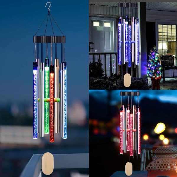 Solar Wind Chimes Outdoor Patio Lamp